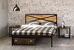 Стильная и надежная кровать в лофт-стиле из натуральных материалов