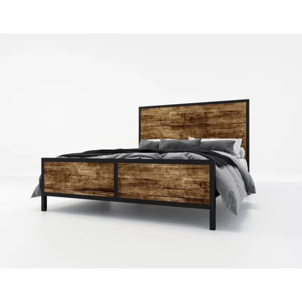 Стильная кровать лофт для вашей спальни: из натурального дерева и металла