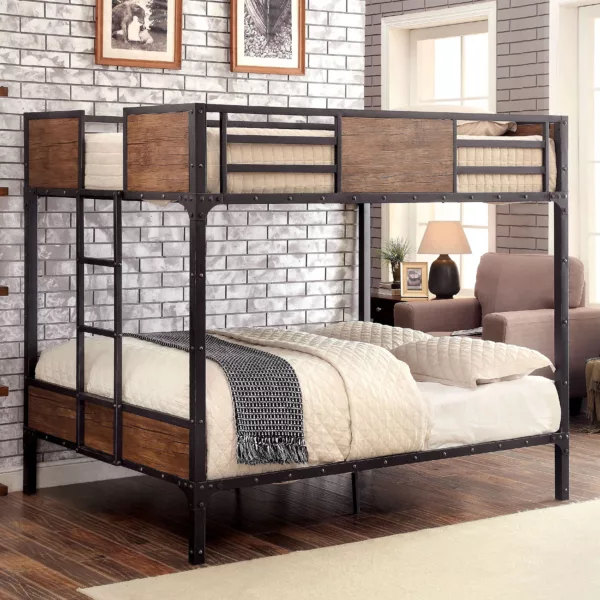 Кровать лофт для комфортного и уютного сна - качество и долговечность из натурального дерева и металла