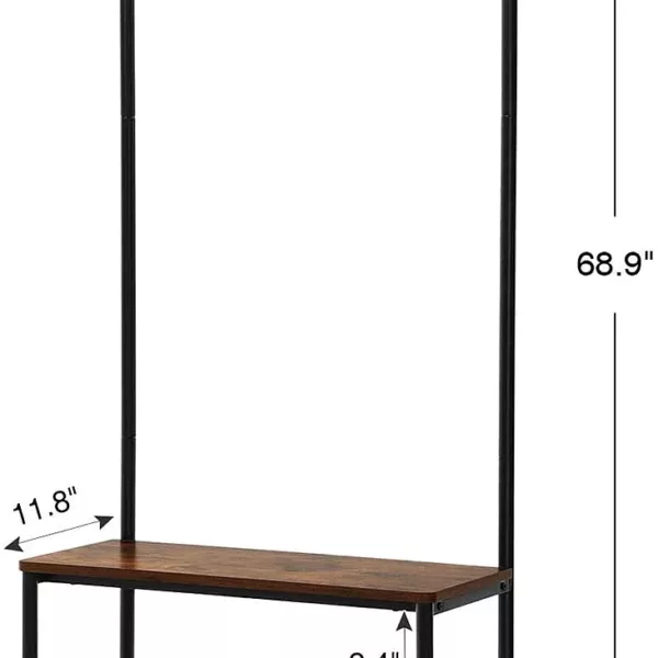 Вешалка Напольная 70Х32Х175 См, Vasagle, Металл, Полка Для Обуви, 80 Кг, Лофт,,