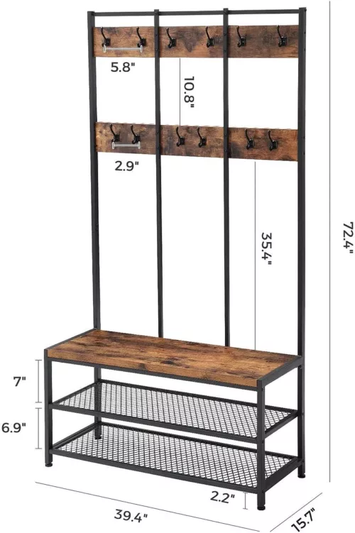 Вешалка В Стиле Лофт,wood steel мебель,