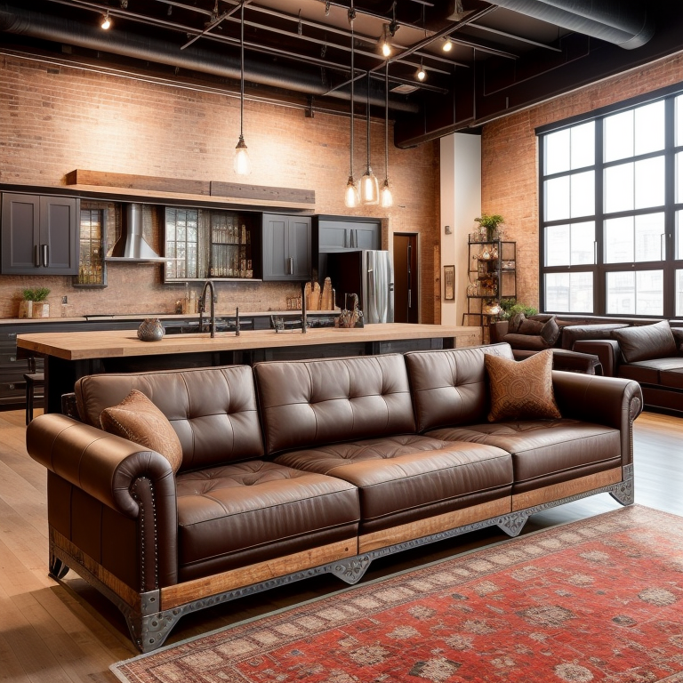 Диван Честер Лофт,сиена лофт кожаный диван интерьер,диван в стиле лофт
