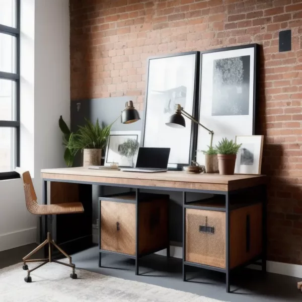 Письменный Офисный Стол В Стиле Loft (Office Table - 106),,